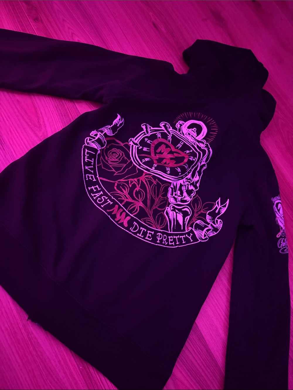 Metal Mulisha Black Graphic Back Zip Hoodie
